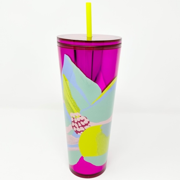 Starbucks 2024 Magenta Dichroic Magnolia 24 Oz Venti Cold Tumbler Spring NWT - Picture 2 of 6